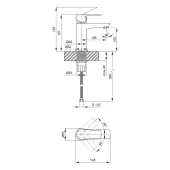 Змішувач для раковини Qtap Planice 1015107C