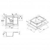 Кухонная мойка Lidz 625x500/200 MAR-07 (LIDZMAR07625500200)
