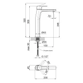 Змішувач для раковини Qtap Zdenek 1032H102C