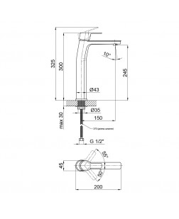 Смеситель для раковины Qtap Zdenek 1032H102C