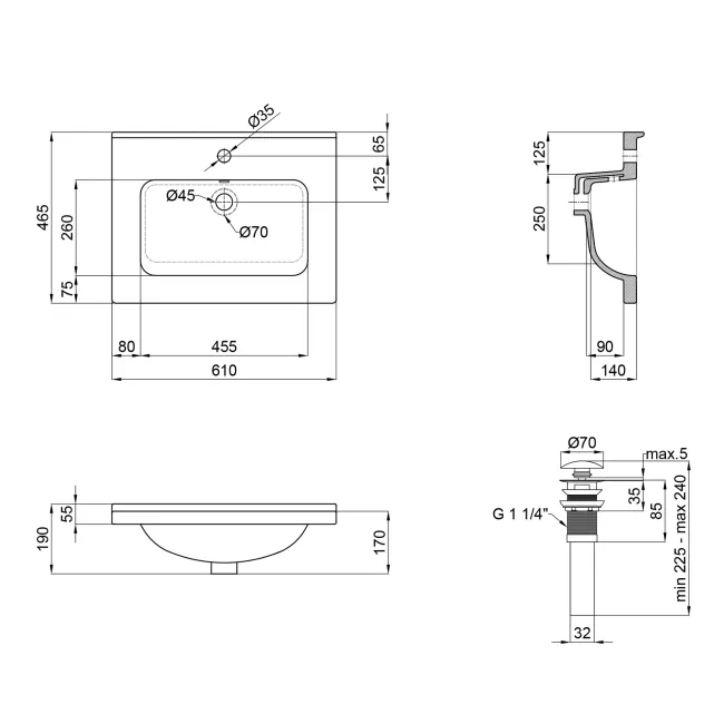 Раковина Qtap Albatross 01 610х467х195 White с донным клапаном QT0111FL8167AW 2 Раковина Qtap Albatross 01 610х467х195 White с донным клапаном QT0111FL8167AW 2