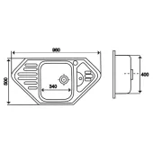 Кухонна мийка Imperial 9550-D Decor (IMP9550DDEC)