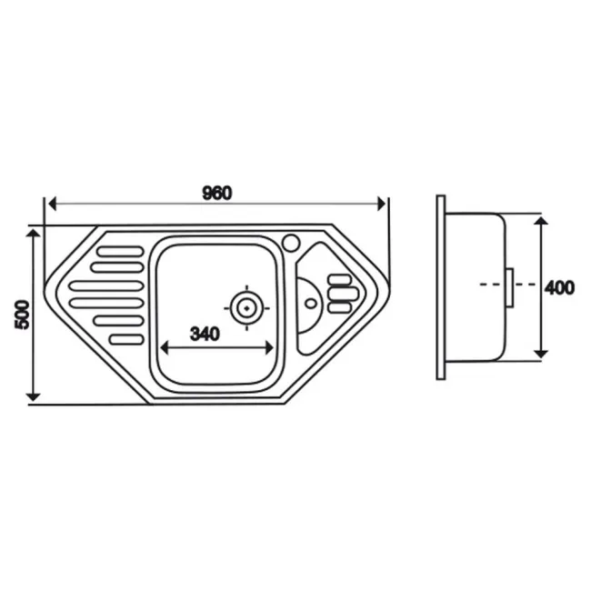 Кухонна мийка Imperial 9550-D Decor (IMP9550DDEC) 2 Кухонна мийка Imperial 9550-D Decor (IMP9550DDEC) 2