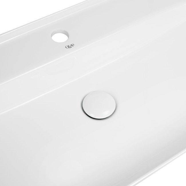 Раковина-чаша Qtap Scorpio 815х410х135 White з донним клапаном QT142203PW