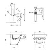 Раковина підвісна моноблок Qtap Swan 521х435х385 White з донним клапаном QT1611005GW Раковина підвісна моноблок Qtap Swan 521х435х385 White з донним клапаном QT1611005GW