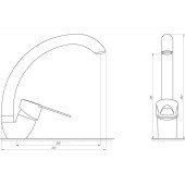 Смеситель для кухни DOMINO SIRIUS DSV-203S-St STEEL Смеситель для кухни DOMINO SIRIUS DSV-203S-St STEEL