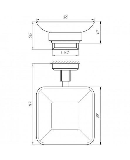 Мыльница TOPAZ TKB 9922A-BL