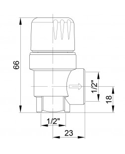 Запобіжний клапан Icma 1/2" ВР для геліосистеми №S120