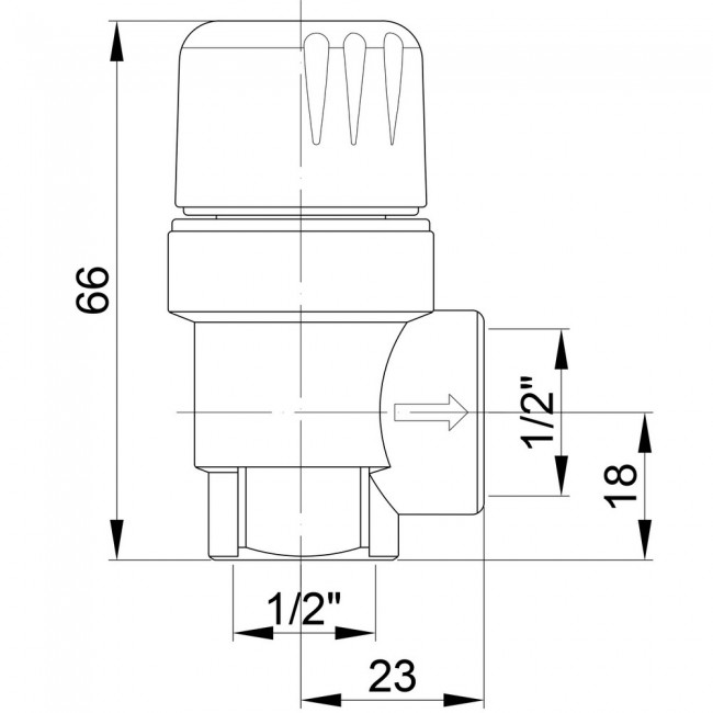 Предохранительный клапан Icma 1/2" ВР для гелиосистемы №S120