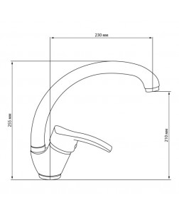 Змішувач для кухні Lidz (BLA) 40 87 008F-3