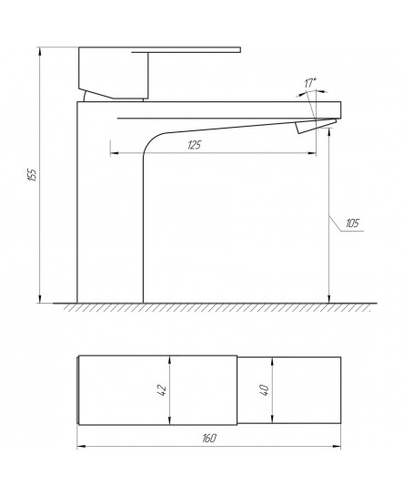 Змішувач для умивальника Globus Lux SHS-101M