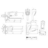 Смеситель для ванны Lidz (CRM) Spark 82 005-1 New