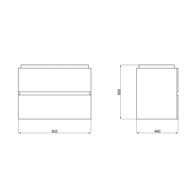 Тумба підвісна Qtap Albatross 810х725х460 White QT0174TP800DW 2 Тумба підвісна Qtap Albatross 810х725х460 White QT0174TP800DW 2