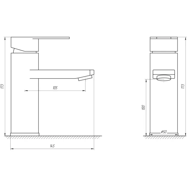 Змішувач для умивальника Globus Lux SHS-101