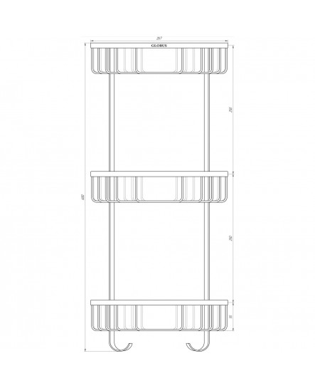 Полочка угловая Globus Lux SS 8477