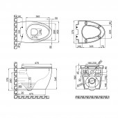 Унитаз подвесной Qtap Leo безободковый с сиденьем Soft-close QT11331002ERW