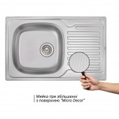 Кухонная мойка Qtap 7850 0,8 мм Micro Decor (QT7850MICDEC08)