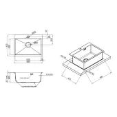 Кухонная мойка Qtap D5843BL 2.7/1.0 мм Black (QTD5843BLPVD10)