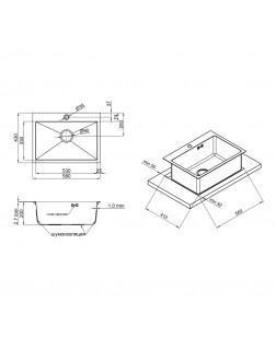 Кухонна мийка Qtap D5843BL 2.7/1.0 мм Black (QTD5843BLPVD10)