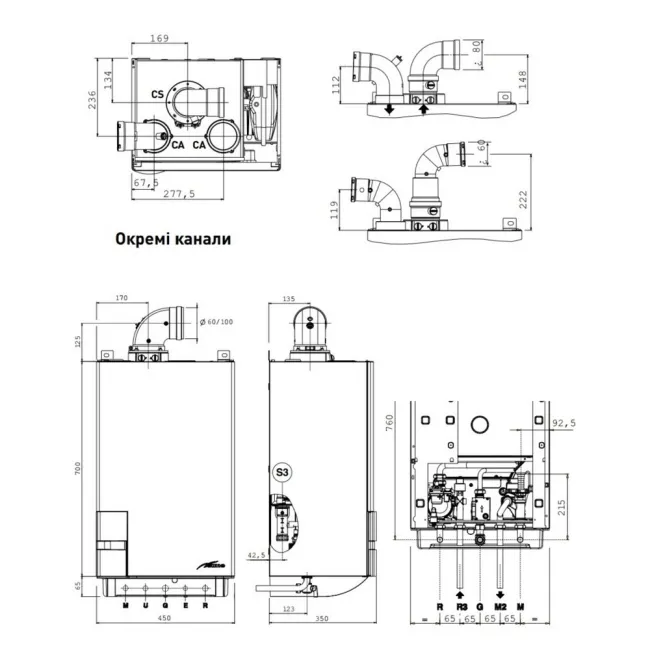 Котел газовий Sime Murelle HE 35 T ErP 37 кВт одноконтурний 2 Котел газовий Sime Murelle HE 35 T ErP 37 кВт одноконтурний 2