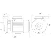 Насос вiдцентровий BP-3 0,75 кВт SAER (25,0 м3/год, 21,5м) однофазний