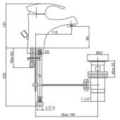 Змішувач для раковини Bianchi Century LVBCEN2002IACRM Змішувач для раковини Bianchi Century LVBCEN2002IACRM