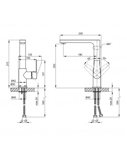 Змішувач для кухні Qtap Stenava 10M45102C