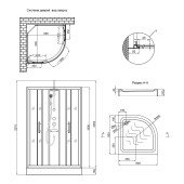 Душевой бокс Lidz Majatek SB90x90.BLA.LOW.TR, с поддоном Kupala Душевой бокс Lidz Majatek SB90x90.BLA.LOW.TR, с поддоном Kupala