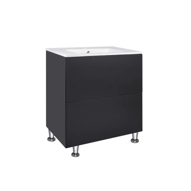 Комплект Qtap Tern 700х725х437 Matt black тумба підлогова + раковина урізна QT1771TNL7023070CMB Комплект Qtap Tern 700х725х437 Matt black тумба підлогова + раковина урізна QT1771TNL7023070CMB