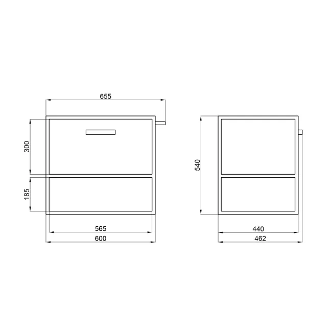 Тумба підвісна Qtap Taurus 600х580х437 White/Whitish oak QT2474TPT603WWO 2 Тумба підвісна Qtap Taurus 600х580х437 White/Whitish oak QT2474TPT603WWO 2
