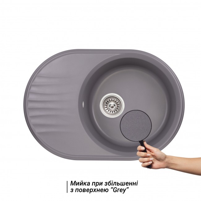 Кухонная мойка Qtap CS 7451 Grey (QT7451GRE471)