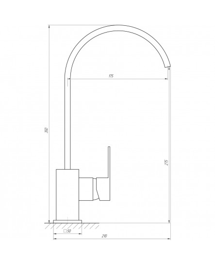 Смеситель для кухни Globus Lux Milano GLM-203L-FRANKE