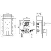 Змішувач прихованого монтажу для душу Bianchi City INDCTY2303CRM для двох споживачів Змішувач прихованого монтажу для душу Bianchi City INDCTY2303CRM для двох споживачів