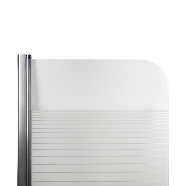 Штора на ванну Lidz Brama SS80x150L.CRM.L стекло Linie 6 мм, левая