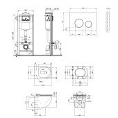 Набір Qtap інсталяція 4 в 1 з панеллю змиву Nest (QT0133M425 + QT0111M11V1146MB) + унітаз з сидінням Robin QT1333046ENRMB Набір Qtap інсталяція 4 в 1 з панеллю змиву Nest (QT0133M425 + QT0111M11V1146MB) + унітаз з сидінням Robin QT1333046ENRMB