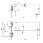 Змішувач для ванни Qtap Namesti 3225102GC