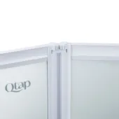 Штора на ванну Qtap Gemini WHI40114RP4 стекло Pear 4 мм, 100x140 см