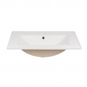 Комплект Qtap Taurus 600х580х437 White/Whitish oak тумба підвісна + раковина урізна QT2472TPT603WWO