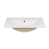Комплект Qtap Taurus 600х580х437 White/Whitish oak тумба підвісна + раковина урізна QT2472TPT603WWO