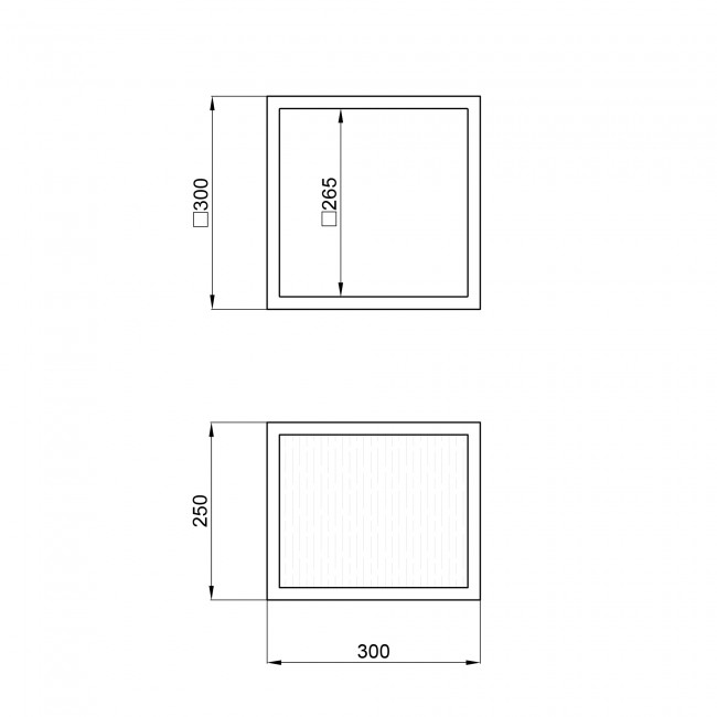 Полиця підвісна Qtap Taurus 300х300х250 Whitish oak QT24763PP300WO