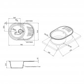 Кухонная мойка Qtap CS 7451 Black (QT7451BLA404)