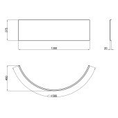 Панель для полукруглого поддона Lidz Kupala TP90x90x38