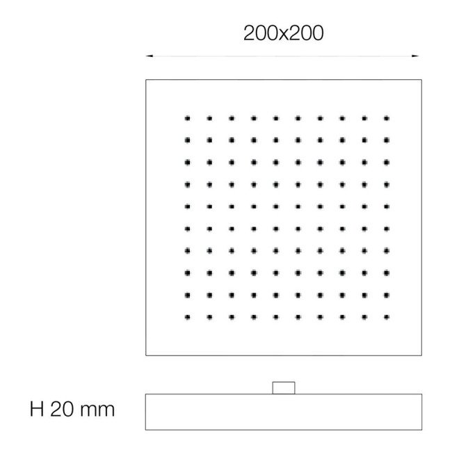 Лейка для верхнего душа Bianchi SOFQUA180000CRM 2