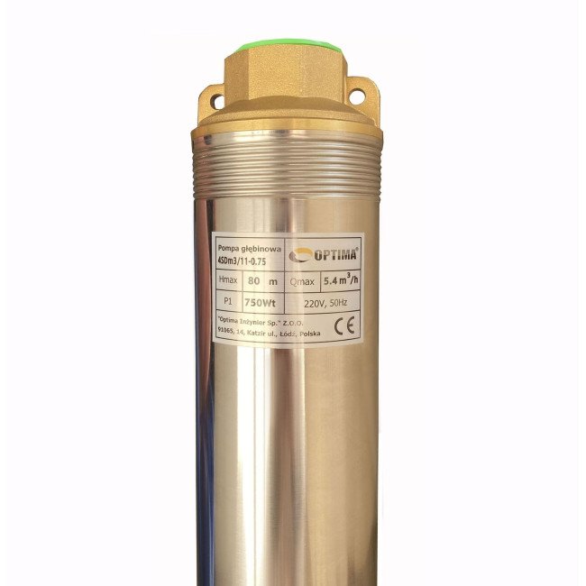 Насос свердловинний з підв, стійк, до піску OPTIMA  4SDm3/11 0,75 кВт 80м + пульт+кабель 15м NEW