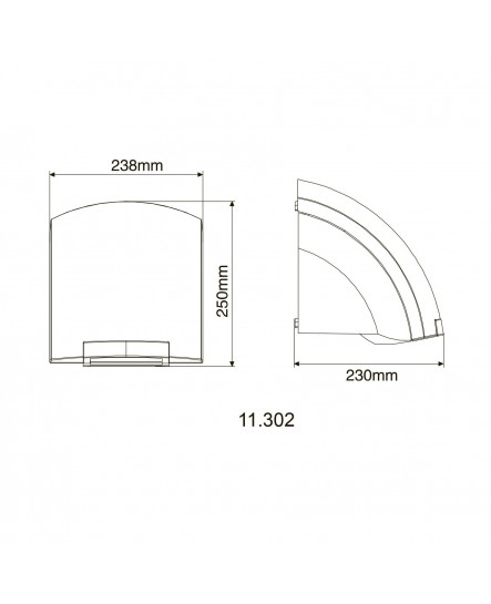 Сушилка для рук HOTEC 11.302 ABS White