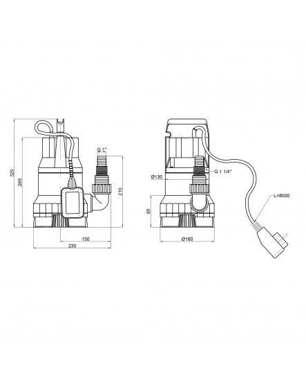 Насос дренажный Womar SPB750-3 0,75 кВт