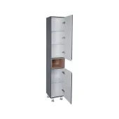 Пенал підлоговий Qtap Robin 350х1950х316 Graphite/Whitish oak QT1376PN1652RGWO