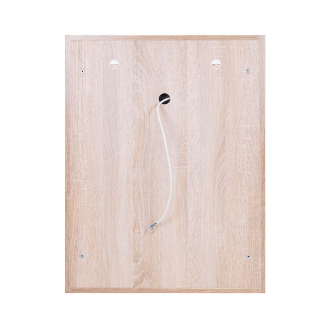 Зеркальный шкаф подвесной Qtap Pisces 600х800х140 Whitish oak с LED-подсветкой