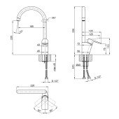 Смеситель для кухни Qtap Leo 9062102C Смеситель для кухни Qtap Leo 9062102C