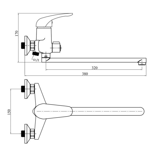 Смеситель для ванны SW Gromix 005 NEW 2